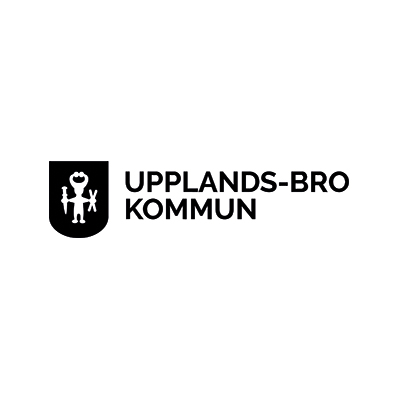 Svartvit logotyp för Upplands-Bro kommun